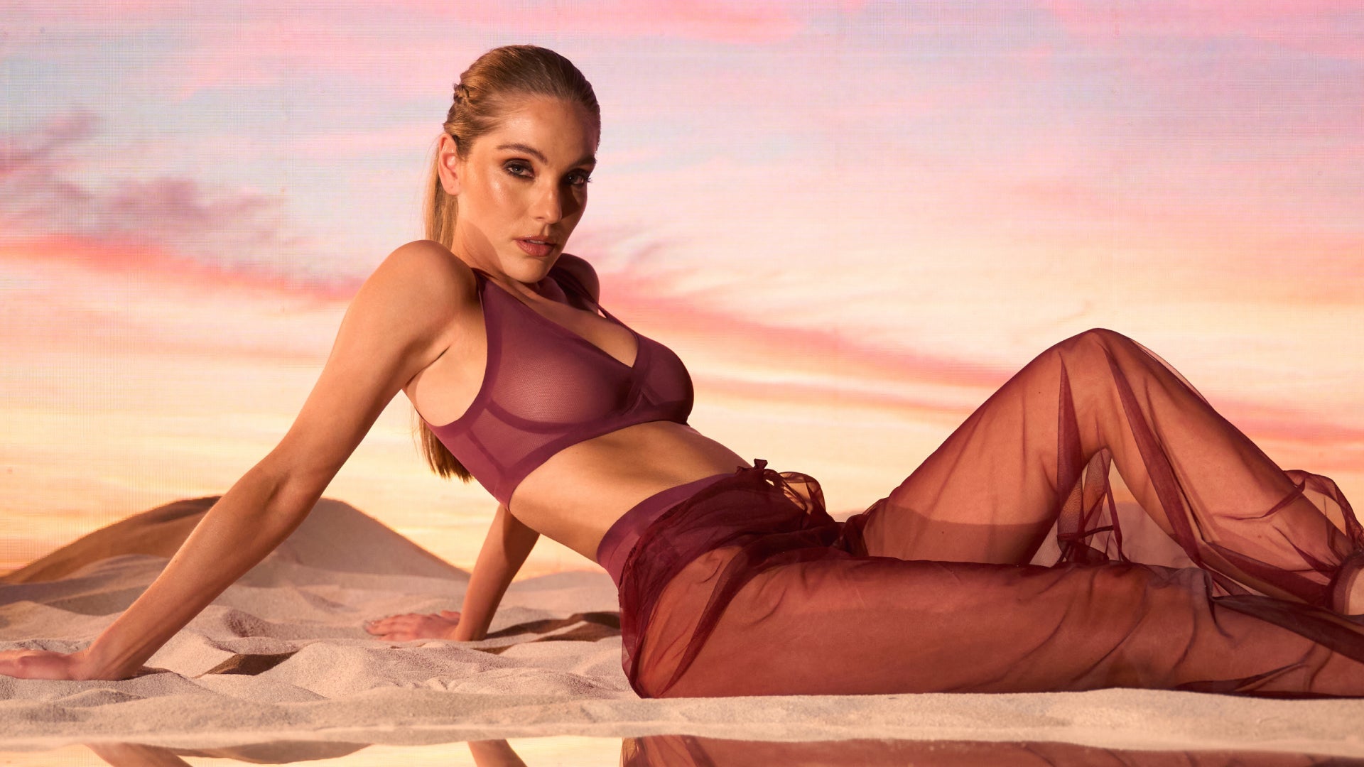 Sheer Bralette in Grape Wine