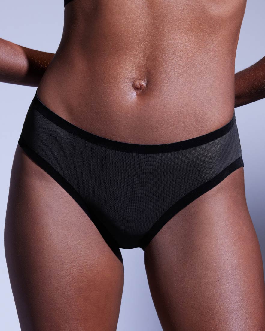 Sheer Brief in Black