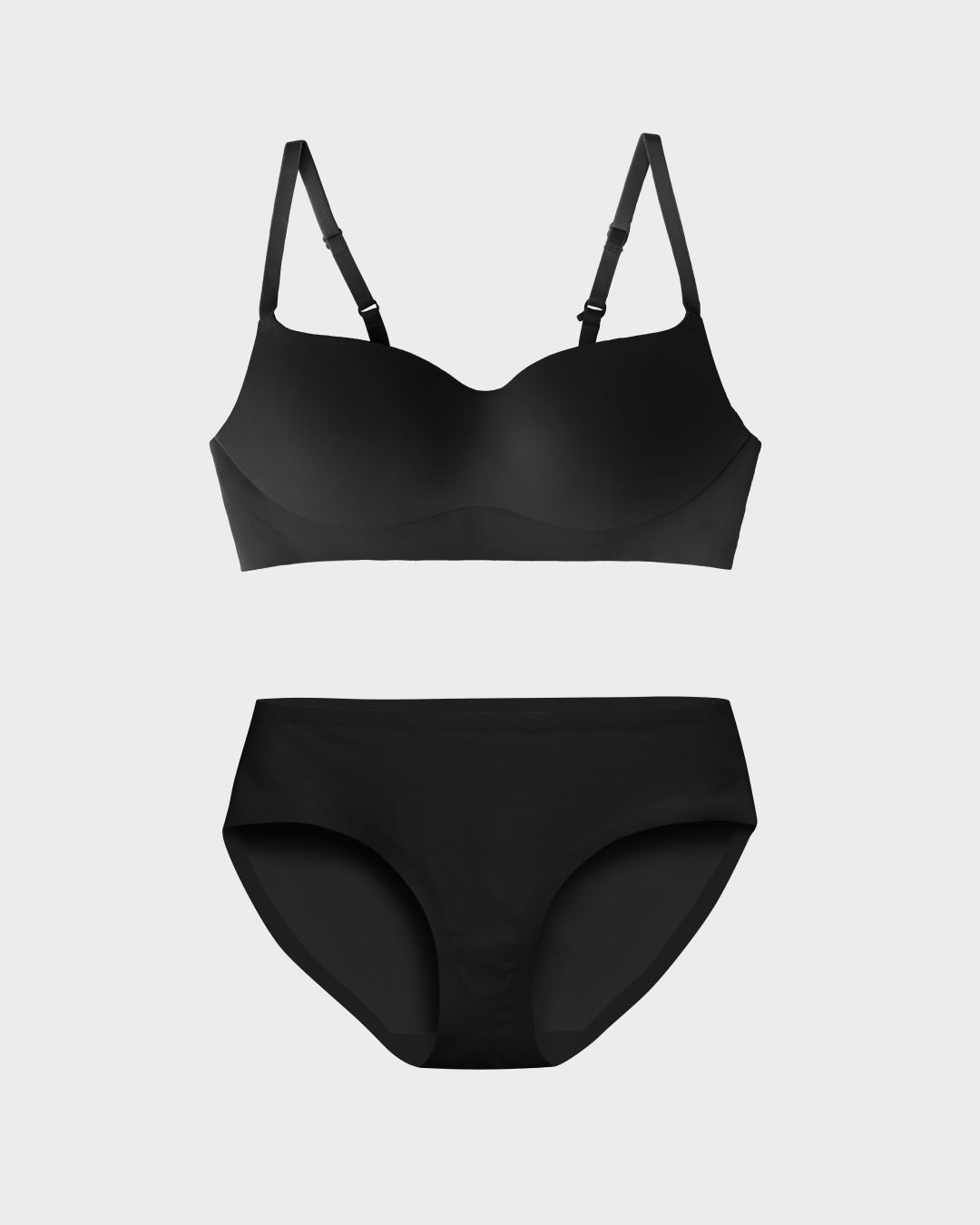 Black One Piece Contour Bra Set
