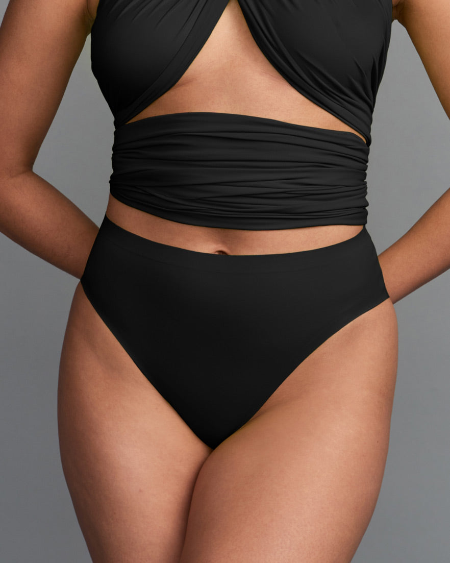 Black High Cut High Waisted