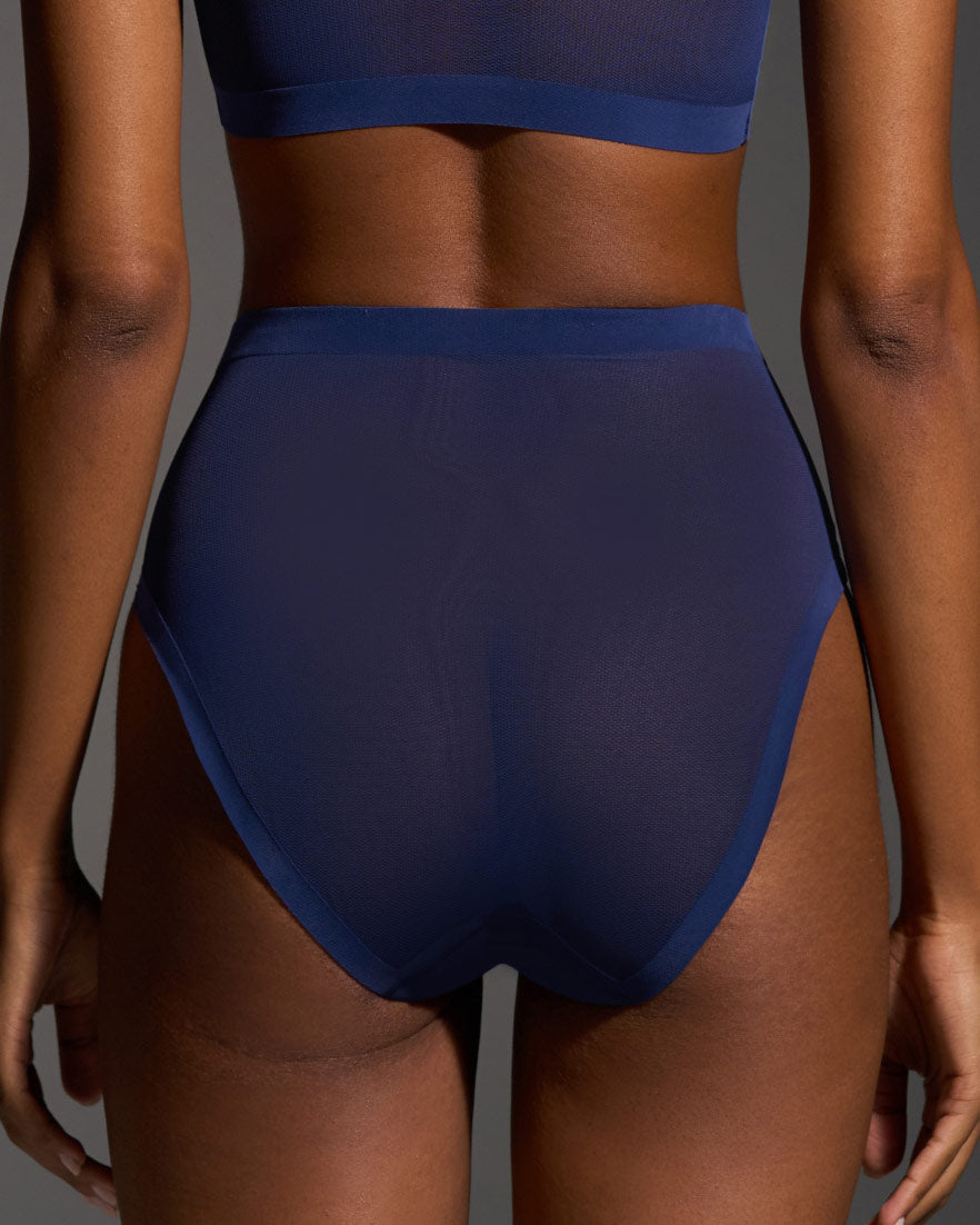 Deep Ocean Mesh High Cut High Waisted