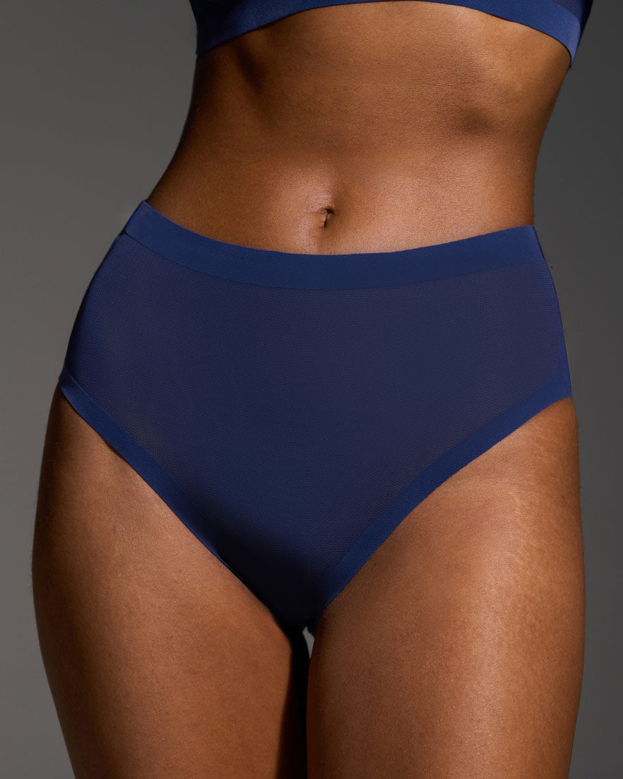 Deep Ocean Mesh High Cut High Waisted