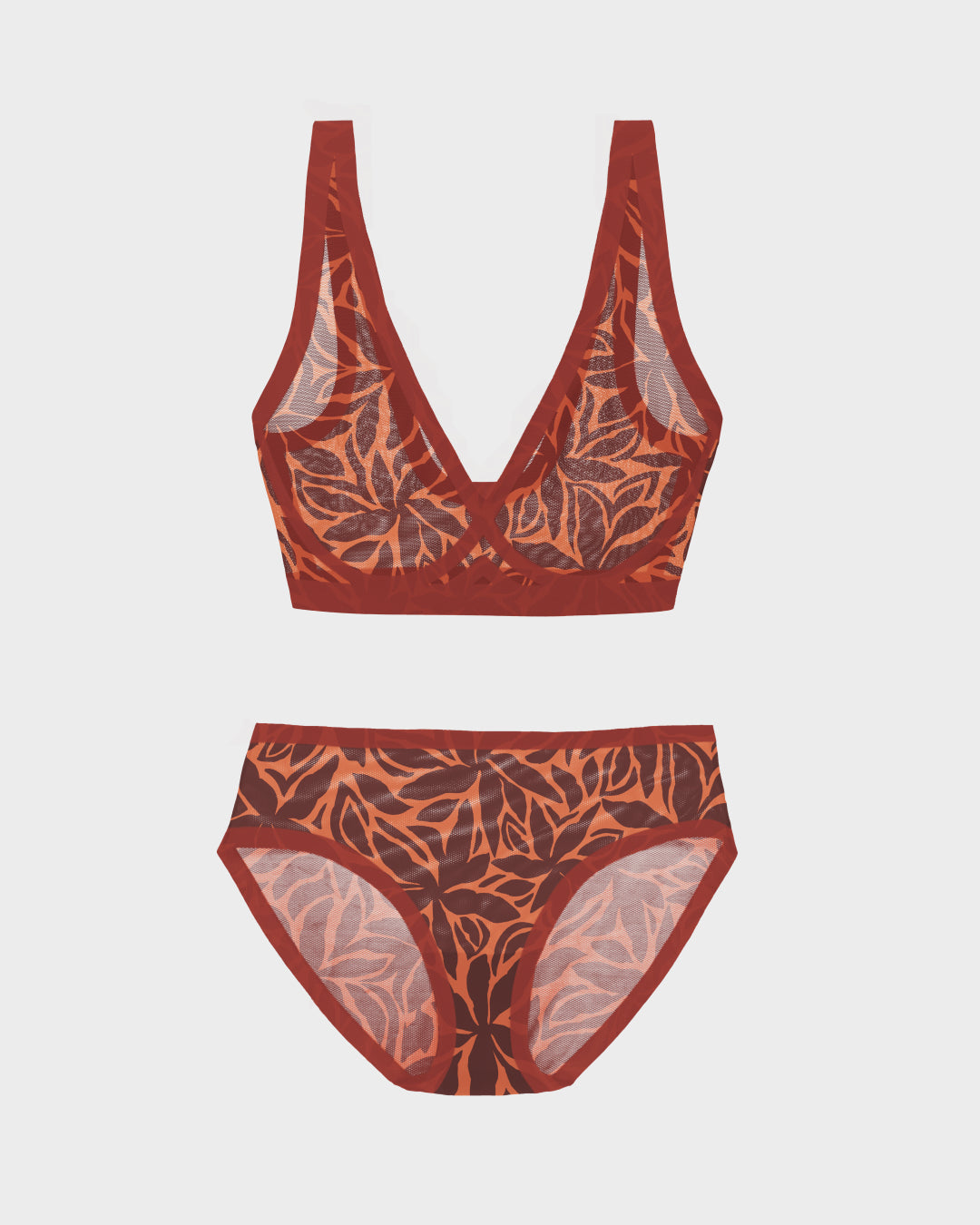 Dune Sheer Bra and Brief Set