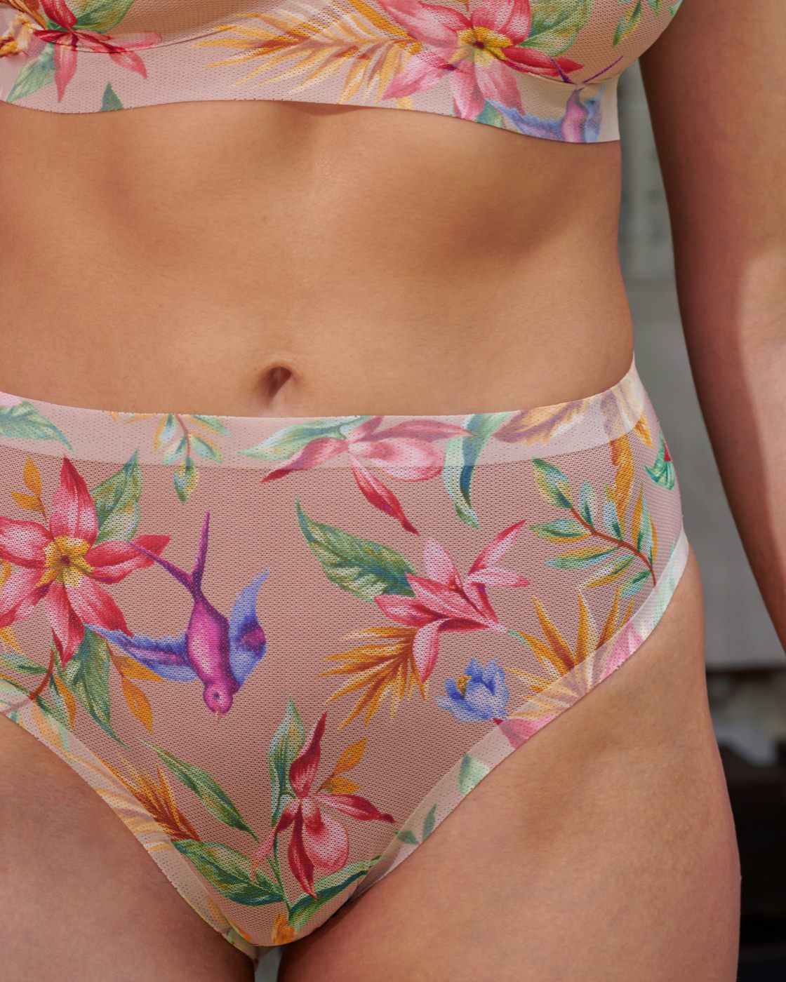 Kiki Mesh High Cut High Waisted