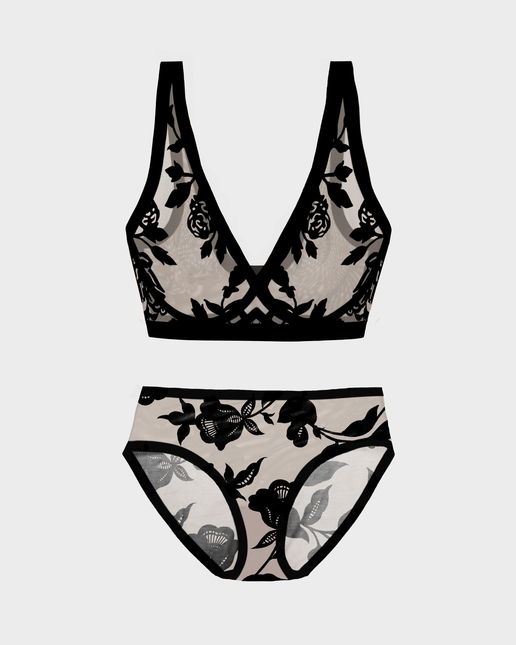 Madam Noir Sheer Bra Set
