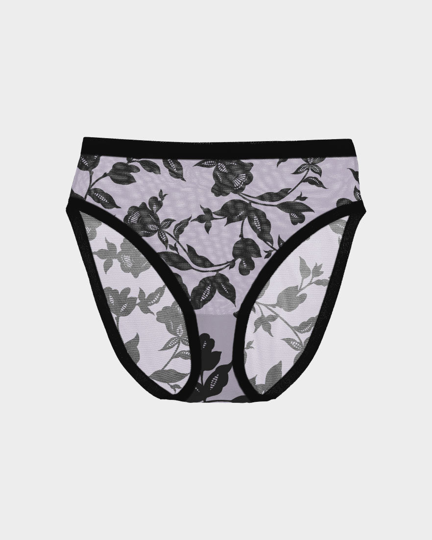 Onyx Mesh High Cut High Waisted