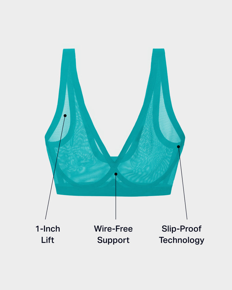 Peacock Mesh Bralette