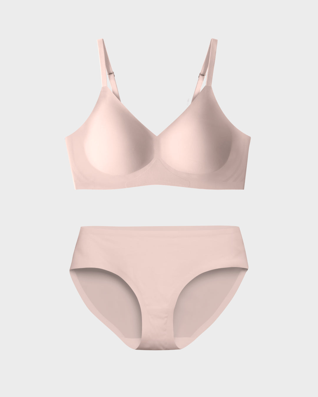 flat lay view of primrose relief bra and brief set