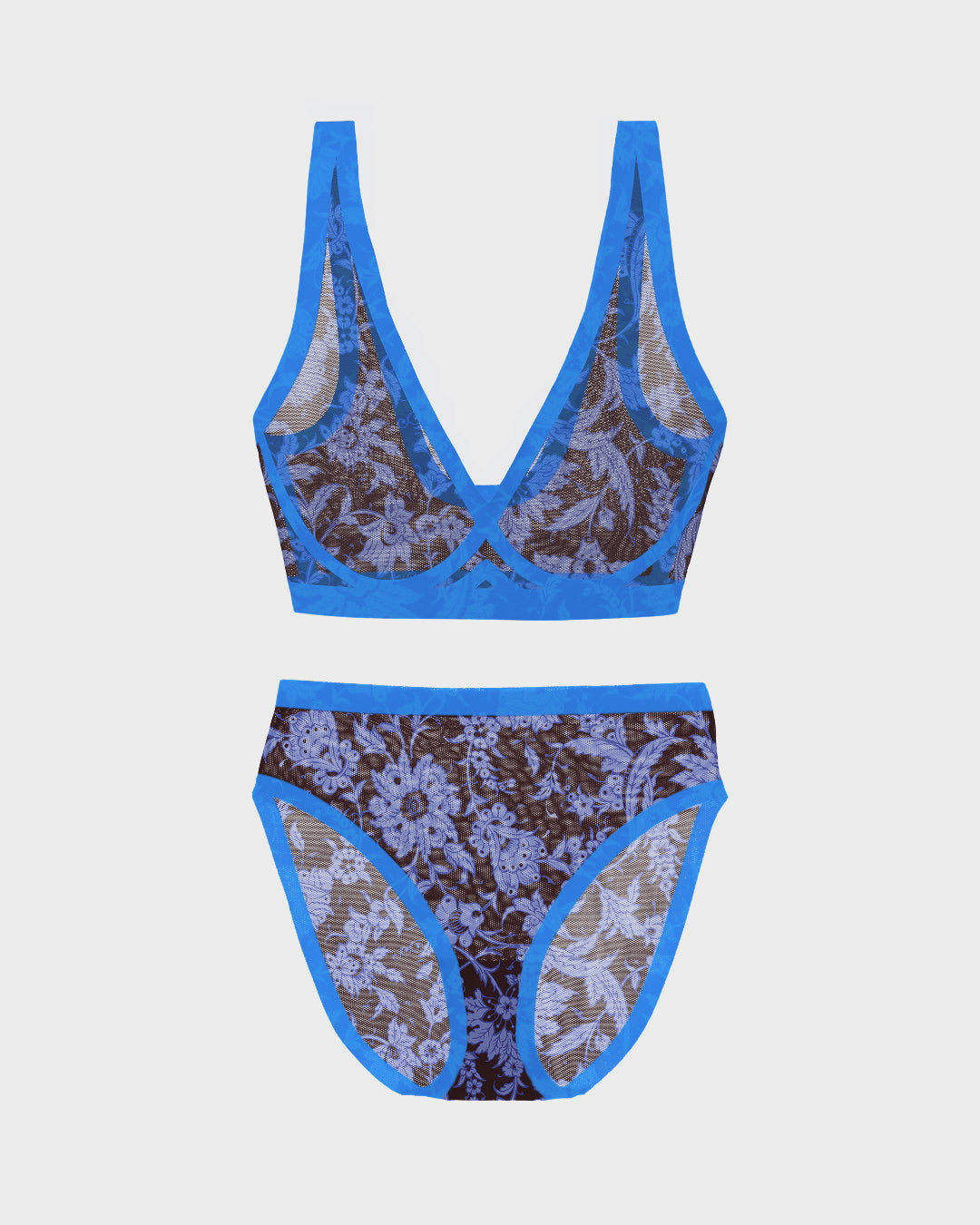 Sienna Blue sheer set on a light gray background