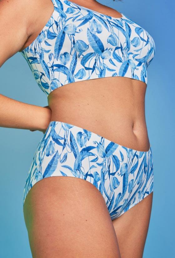 EBY Seamless Luxe Blue Meadow Brief Panties