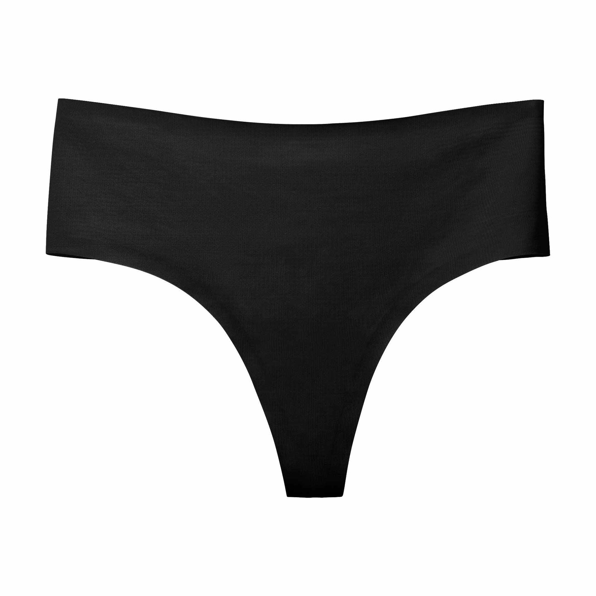 Black Highwaisted Thong